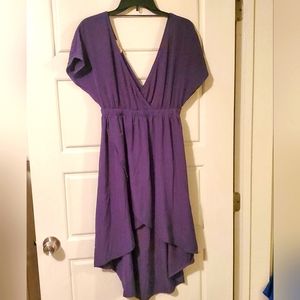 Lush Navy Blue Hi-Lo Dress